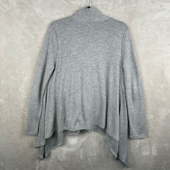 Talbots Sweater Womens Medium Gray Button Front Cardigan Wool Blend Lagenlook - Picture 6 of 12